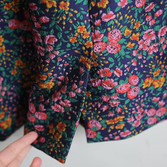 J.Crew Botanic Jacquard Sheath Dress In Mayapple Navy Green Valerie Size 4 - Picture 5 of 9